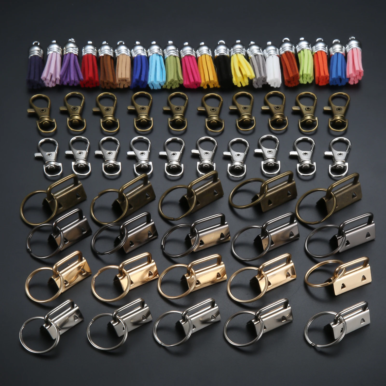 60 Pcs Key Fob Hardware Set 20 Key Fob Hardware Wristlet 20 Leather Keychain Tassels 20 Swivel Snap Hooks for Keychain Making
60 Pcs Key Fob Hardware Set 20 Key Fob Hardware Wristlet 20 Leather Keychain Tassels 20 Swivel Snap Hooks for Keychain Making