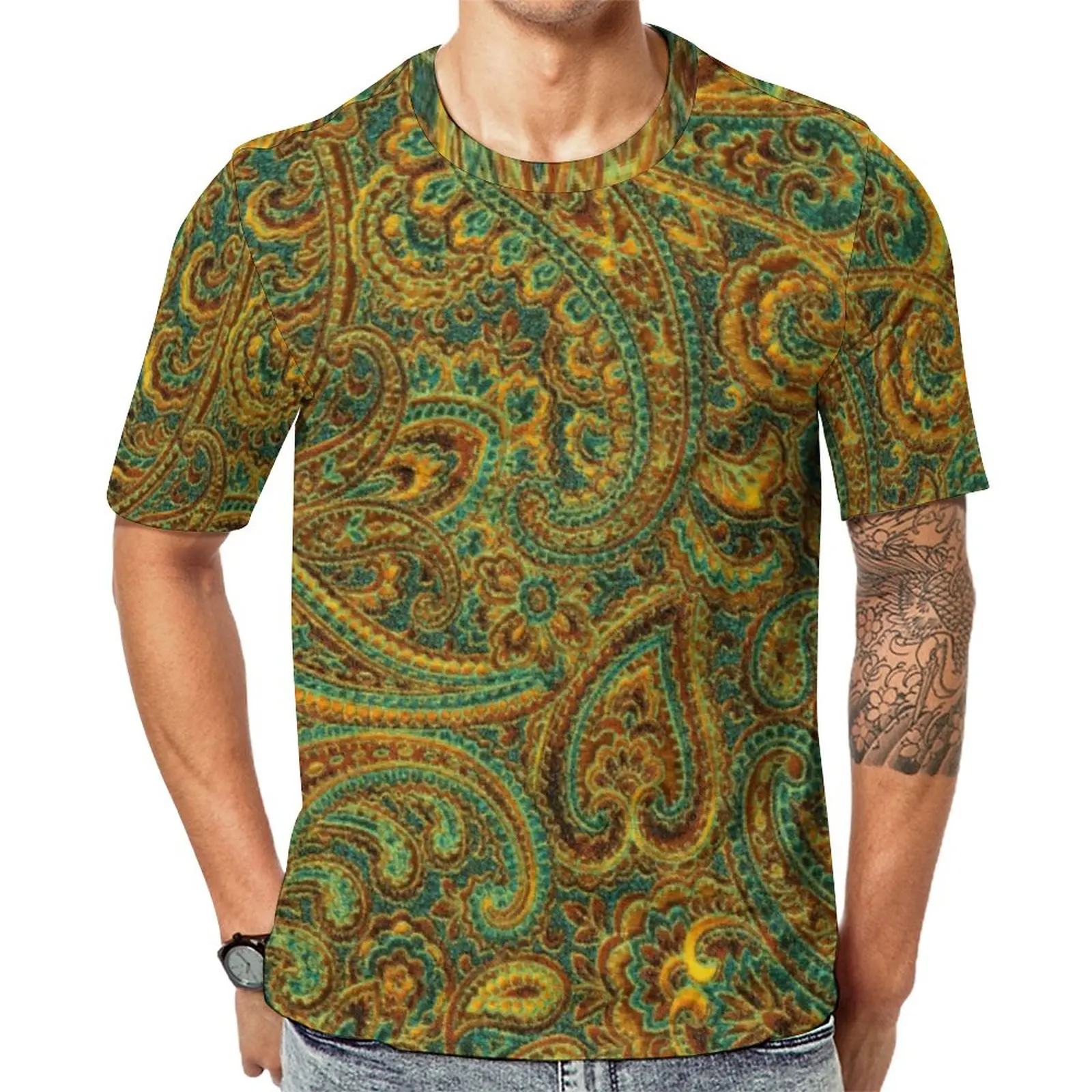 Retro Paisley Print T Shirt Colorful Floral Retro T Shirts Couple Aesthetic Tshirt Summer Short-Sleeved Tees Big Size 5XL 6XL
Retro Paisley Print T Shirt Colorful Floral Retro T Shirts Couple Aesthetic Tshirt Summer Short-Sleeved Tees Big Size 5XL 6XL