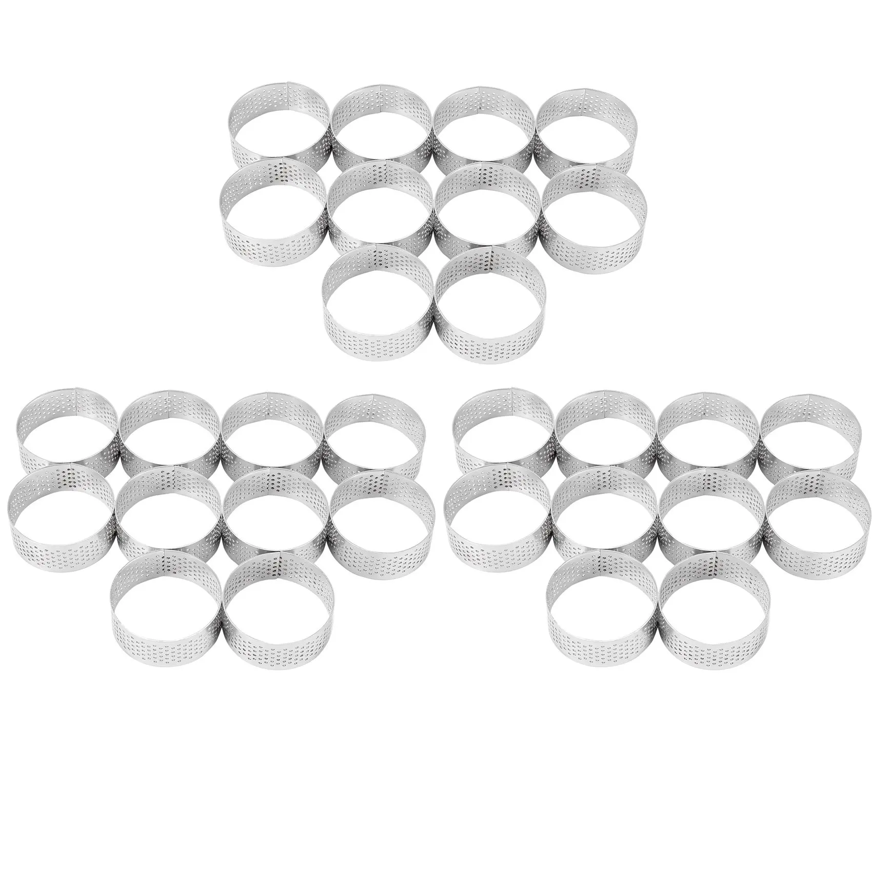 30 Pack 5Cm Stainless Steel Tart Ring, Heat-Resistant Perforated Cake Mousse Ring, Round Ring Baking Doughnut Tools
30 Pack 5Cm Stainless Steel Tart Ring, Heat-Resistant Perforated Cake Mousse Ring, Round Ring Baking Doughnut Tools