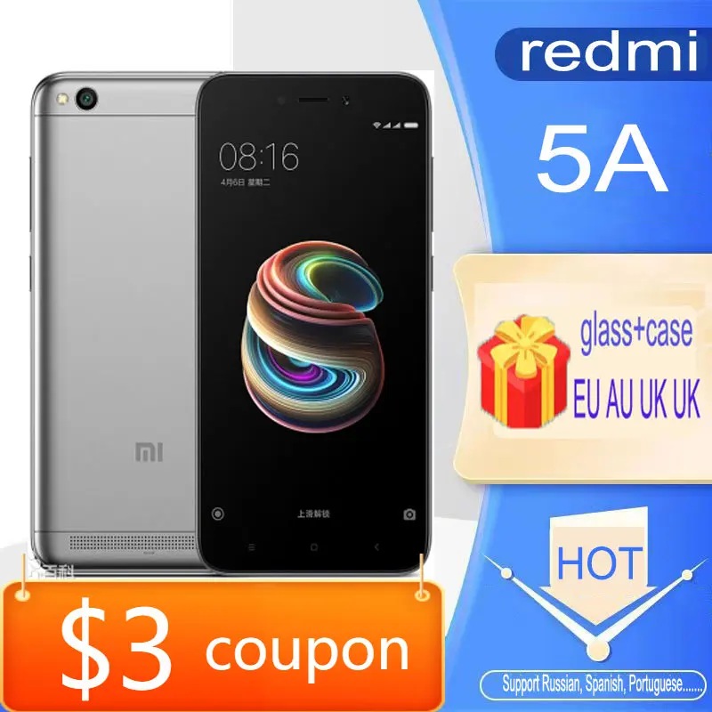 Original Xiaomi Redmi 5A smartphone 3G 32G IN STOCK Android mobile phone (Black is gray)
Original Xiaomi Redmi 5A smartphone 3G 32G IN STOCK Android mobile phone (Black is gray)