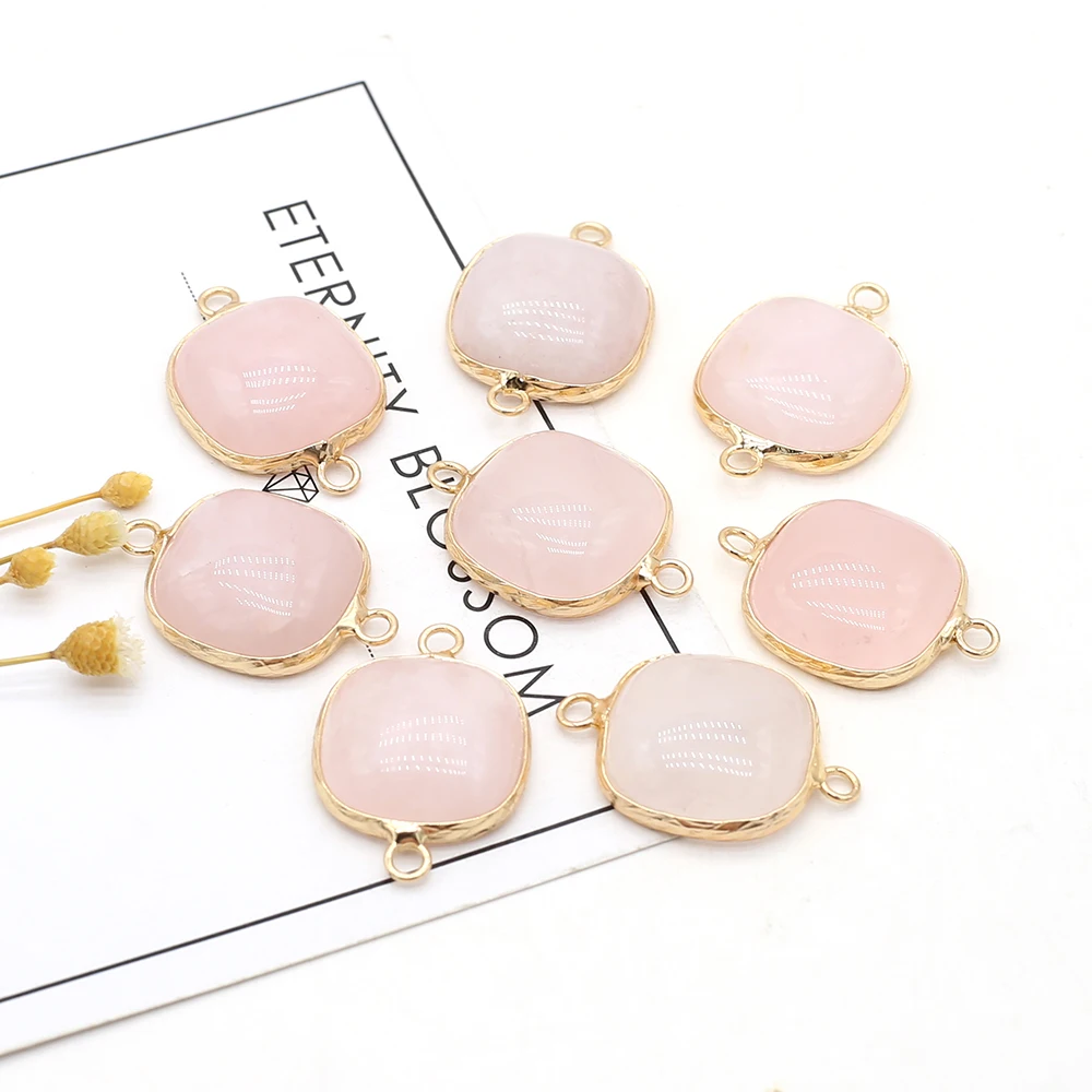 1pcs Natural Stone Rectangle Connectors Pendants Rose Quartzs Double Hole For Jewelry Making DIY Necklace Bracelets Size 20x28mm
1pcs Natural Stone Rectangle Connectors Pendants Rose Quartzs Double Hole For Jewelry Making DIY Necklace Bracelets Size 20x28mm