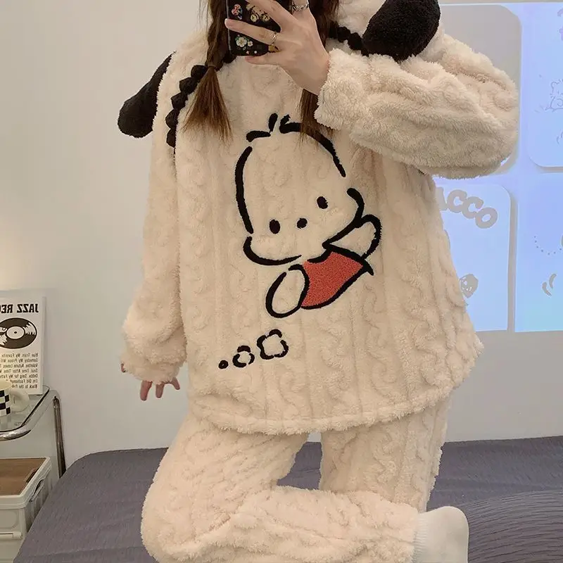 Kawaii Sanrio Pajamas Pochacco Set Winter Cartoon Animation Plush Tube Coral Fleece Pajamas Cute Girls Loungewear Christmas Gift
Kawaii Sanrio Pajamas Pochacco Set Winter Cartoon Animation Plush Tube Coral Fleece Pajamas Cute Girls Loungewear Christmas Gift