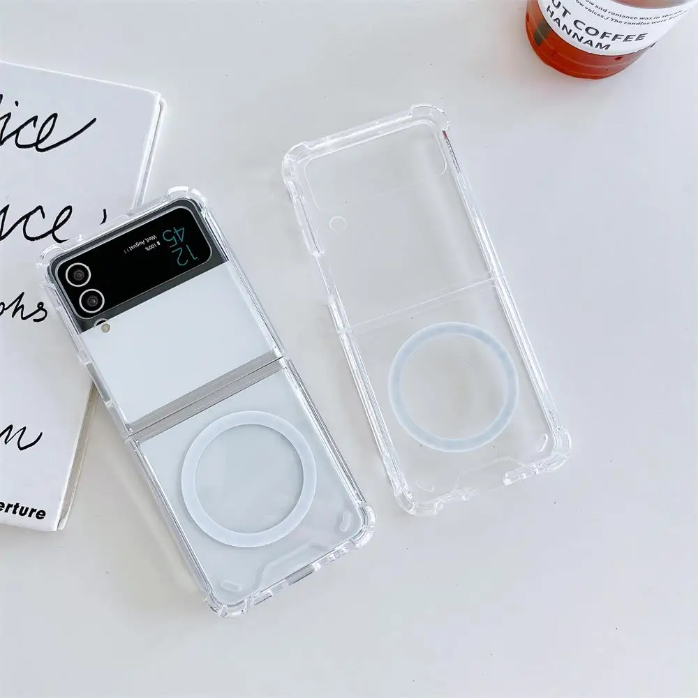 For Samsung Galaxy Z Filp 3 4 Magsafe Wireless Charging Magnetic Case Transparent Four Corner Shockproof Silicone Acrylic Cover
For Samsung Galaxy Z Filp 3 4 Magsafe Wireless Charging Magnetic Case Transparent Four Corner Shockproof Silicone Acrylic Cover
