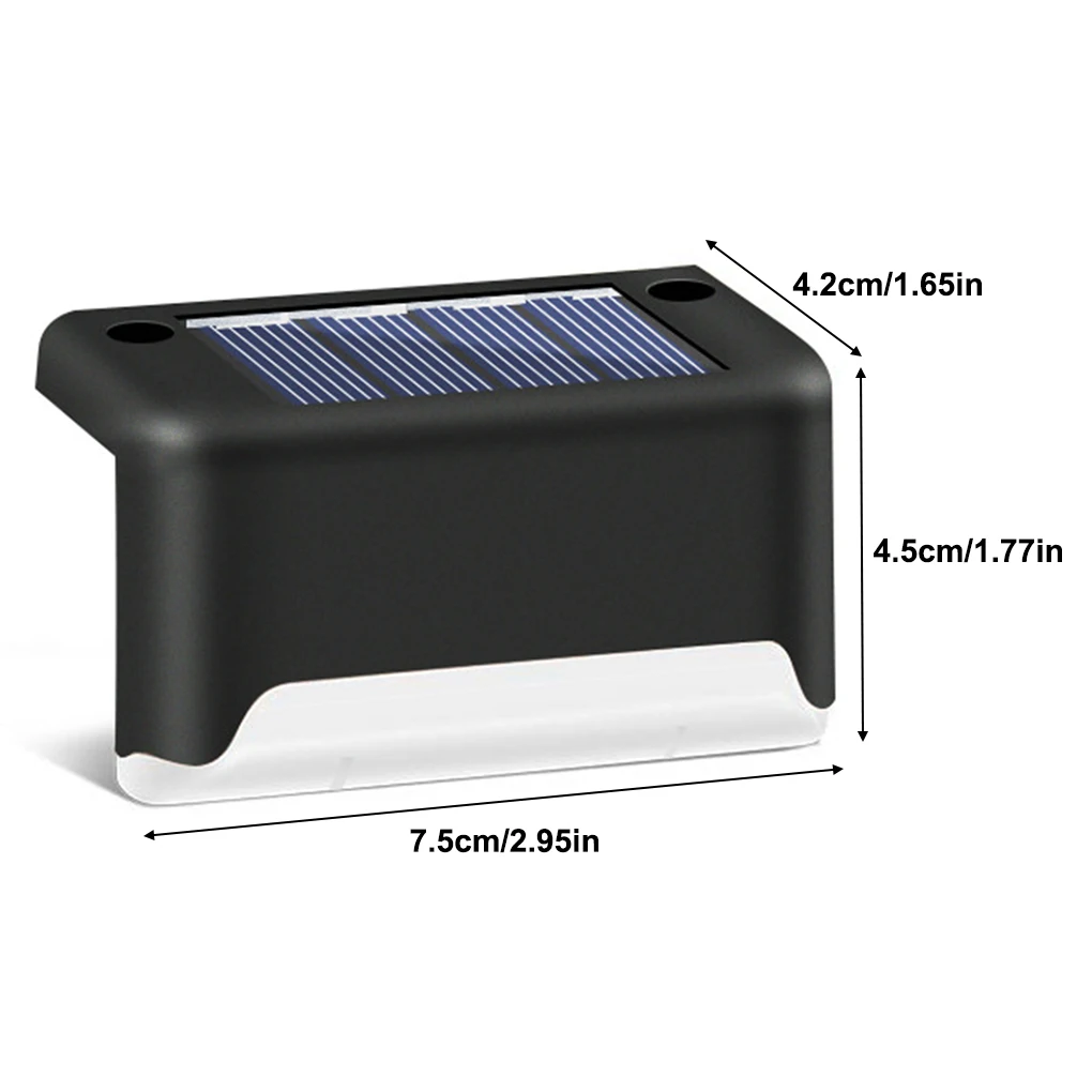 Solar LED Stair Light Rechargeable Garden Pathway Fence Lamp Automatic Sensor Sunlight Outdoor Decoration Plastic Patio Black
Solar LED Stair Light Rechargeable Garden Pathway Fence Lamp Automatic Sensor Sunlight Outdoor Decoration Plastic Patio Black