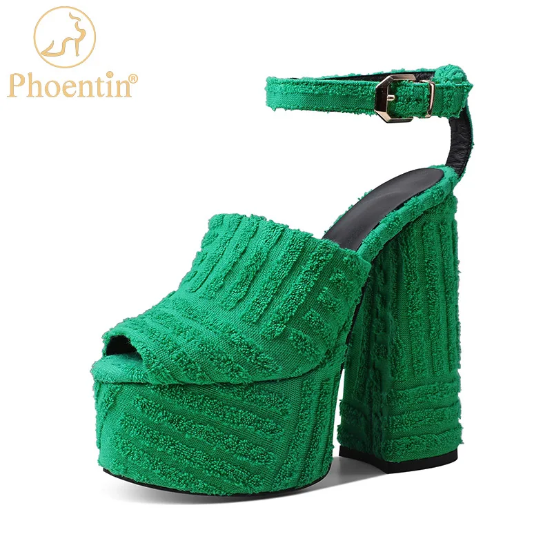Phoentin Women's Peep Toe Super High Heels Sandals New Brand Platform Block Ankle Strap Dress Party Summer Shoes Green FT1900
Phoentin Women's Peep Toe Super High Heels Sandals New Brand Platform Block Ankle Strap Dress Party Summer Shoes Green FT1900