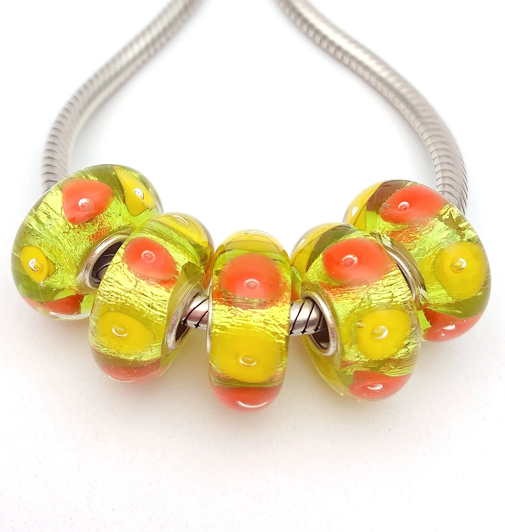 YG509 5X 100% Authenticity S925 Sterling Silver Beads Murano Glassbeads NEW Fit European Charms Bracelet Diy Jewelry Lampwork
YG509 5X 100% Authenticity S925 Sterling Silver Beads Murano Glassbeads NEW Fit European Charms Bracelet Diy Jewelry Lampwork