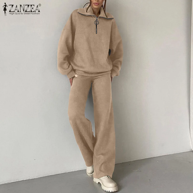 2PCS Kaftan Women Solid Sets ZANZEA 2022 Casual Long Sleeve Blouses and Loose Pants Female Elastic Waist Trousers Matching Sets
2PCS Kaftan Women Solid Sets ZANZEA 2022 Casual Long Sleeve Blouses and Loose Pants Female Elastic Waist Trousers Matching Sets