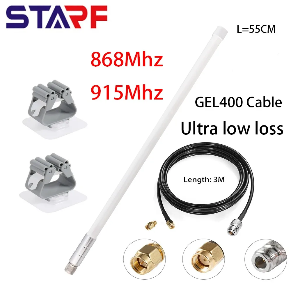 8dbi 915Mhz LORA Antenna Outdoor Fiberglass 868Mhz Helium HNT Miners Antenna Fixing Clips 10FT GEL400 Cable Helium Miners
8dbi 915Mhz LORA Antenna Outdoor Fiberglass 868Mhz Helium HNT Miners Antenna Fixing Clips 10FT GEL400 Cable Helium Miners
