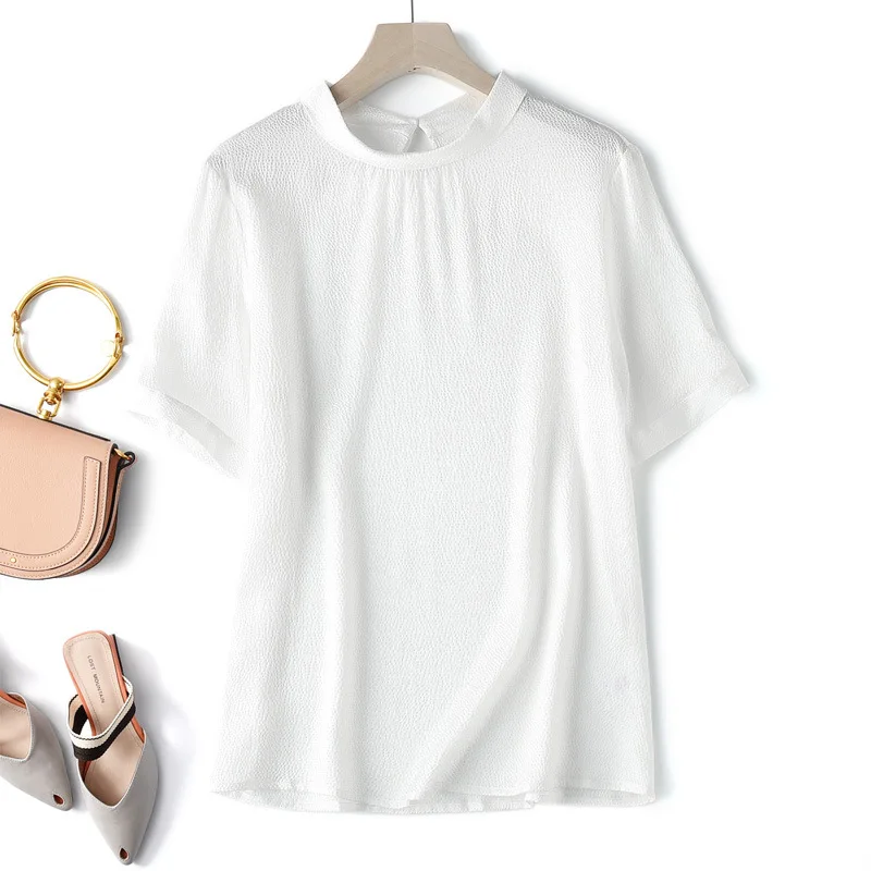 2023 Новинка 19 мм футболка из натурального шелка женская летняя футболка высокого качества женские футболки с круглым вырезом 
2023 Новинка 19 мм футболка из натурального шелка женская летняя футболка высокого качества женские футболки с круглым вырезом