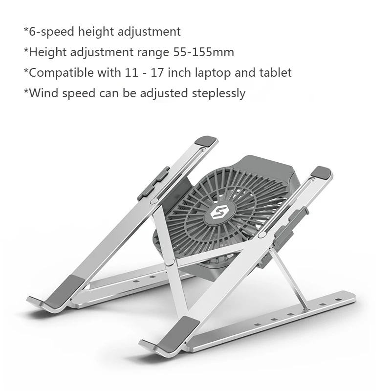 Portable Foldable Tablet Support Aluminum Alloy With Cooling Fan Notebook Holder Computer Accessories Phone Stand
Portable Foldable Tablet Support Aluminum Alloy With Cooling Fan Notebook Holder Computer Accessories Phone Stand
