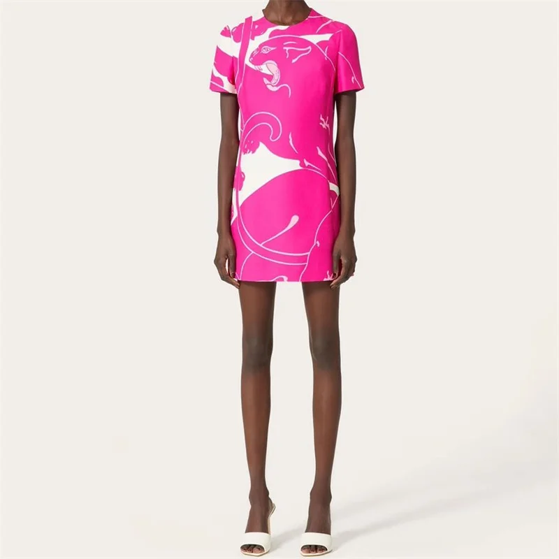 Elegant And Pretty Women's Dresses 2023 Autumn New in Korean Fashion Long Dress Pink Leopard Print Party Dress Short Sleeved Top
Elegant And Pretty Women's Dresses 2023 Autumn New in Korean Fashion Long Dress Pink Leopard Print Party Dress Short Sleeved Top