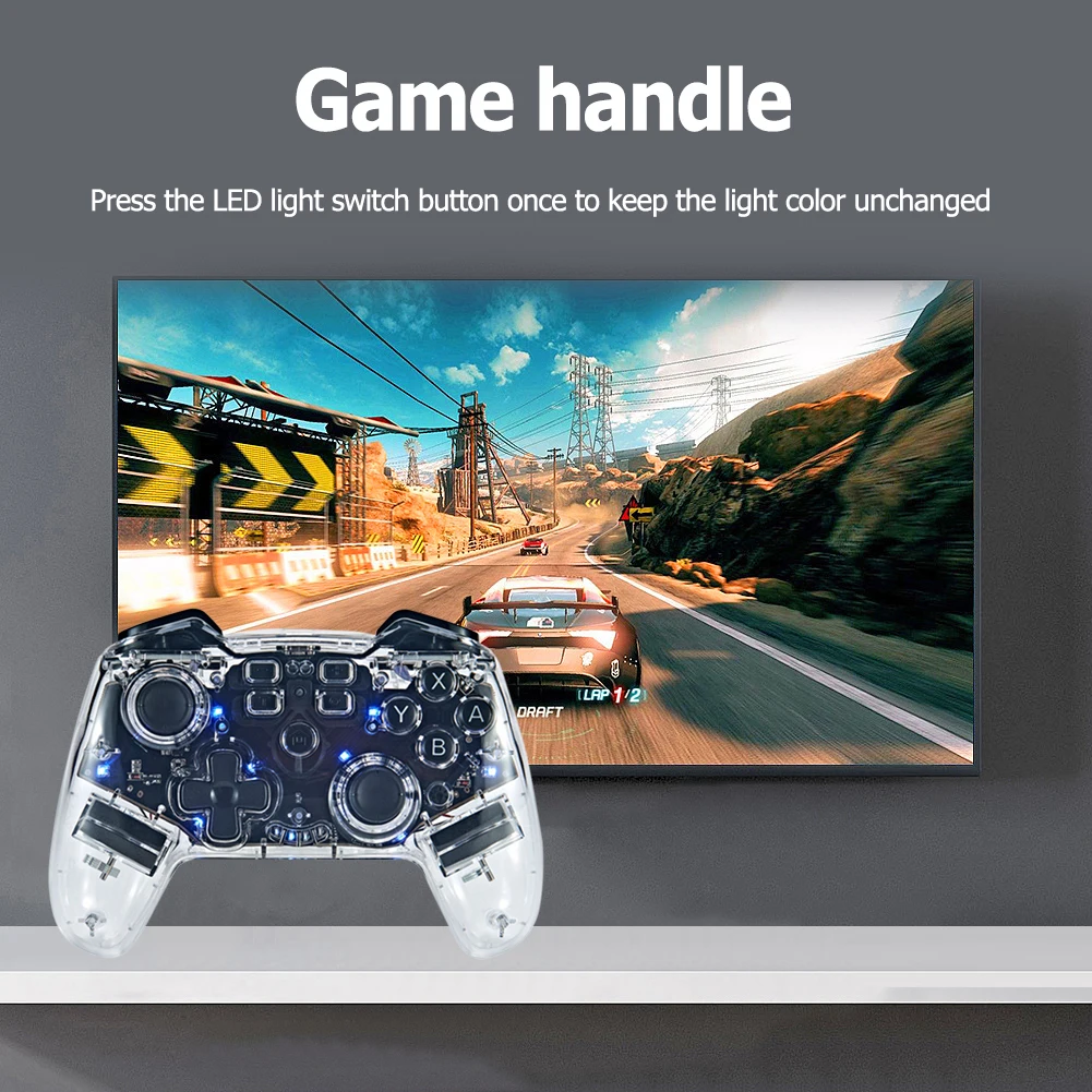 Bluetooth-compatible Controller with TURBO Wireless Gamepad Joystick 800mAh 6-axis Gyro for Switch/Switch OLED Console
Bluetooth-compatible Controller with TURBO Wireless Gamepad Joystick 800mAh 6-axis Gyro for Switch/Switch OLED Console