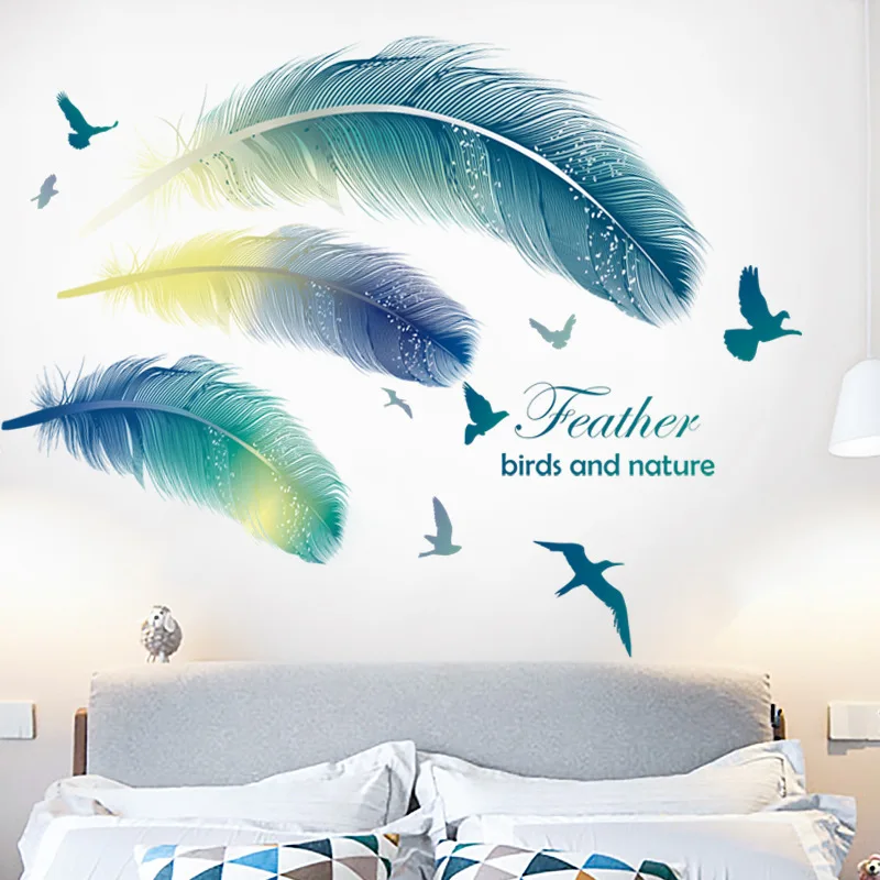 Feather Pattern Wall Stickers Living Room Bedroom Decor Home Background Wall Decor Self-adhesive Removable Wallpapers
Feather Pattern Wall Stickers Living Room Bedroom Decor Home Background Wall Decor Self-adhesive Removable Wallpapers