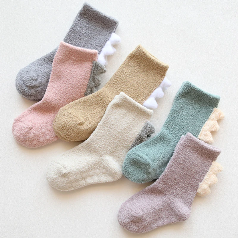 Winter New Colorful Coral Fleece Thickened Soft Toddler Baby Anti-slip Floor Socks Dinosaur Children Warm Sleeping Socks 0-5Y
Winter New Colorful Coral Fleece Thickened Soft Toddler Baby Anti-slip Floor Socks Dinosaur Children Warm Sleeping Socks 0-5Y