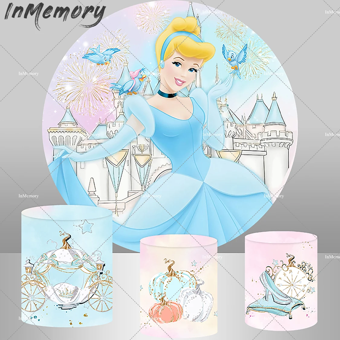 Baby Shower Round Circle Backdrop Cinderella Party Decoration for Kids Birthday Background Photo Studio Carriage Plinth Covers
Baby Shower Round Circle Backdrop Cinderella Party Decoration for Kids Birthday Background Photo Studio Carriage Plinth Covers