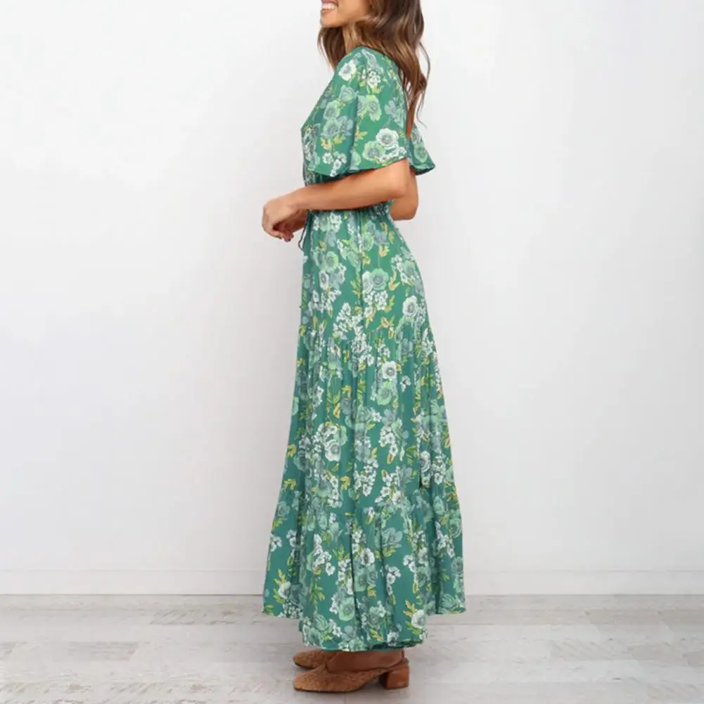 Quick Drying Stylish Sexy Flower Printed Beach Long Dress Comfortable Women Dress Waist Tight Streetwear
Quick Drying Stylish Sexy Flower Printed Beach Long Dress Comfortable Women Dress Waist Tight Streetwear