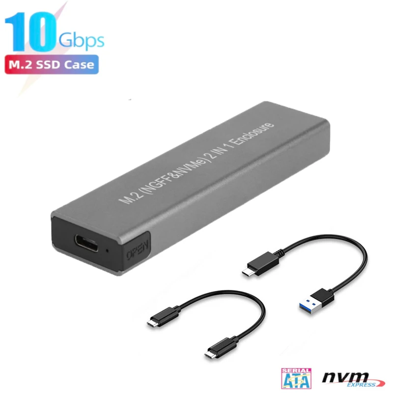 Чехол для твердотельного накопителя M2, NVMe M.2 на USB Type C 3,1, адаптер для корпуса твердотельного накопителя с двойным сигналом NVMe PCIE NGFF SATA M + B Key, ч...
Чехол для твердотельного накопителя M2, NVMe M.2 на USB Type C 3,1, адаптер для корпуса твердотельного накопителя с двойным сигналом NVMe PCIE NGFF SATA M + B Key, ч...