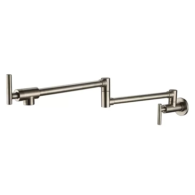 Wall Mounted Pot Filler Faucet Kitchen Mixer Sink Tap Chrome Matte Black Brushed Nickel with 24" Double Jointed Swinging Spout
Wall Mounted Pot Filler Faucet Kitchen Mixer Sink Tap Chrome Matte Black Brushed Nickel with 24" Double Jointed Swinging Spout
