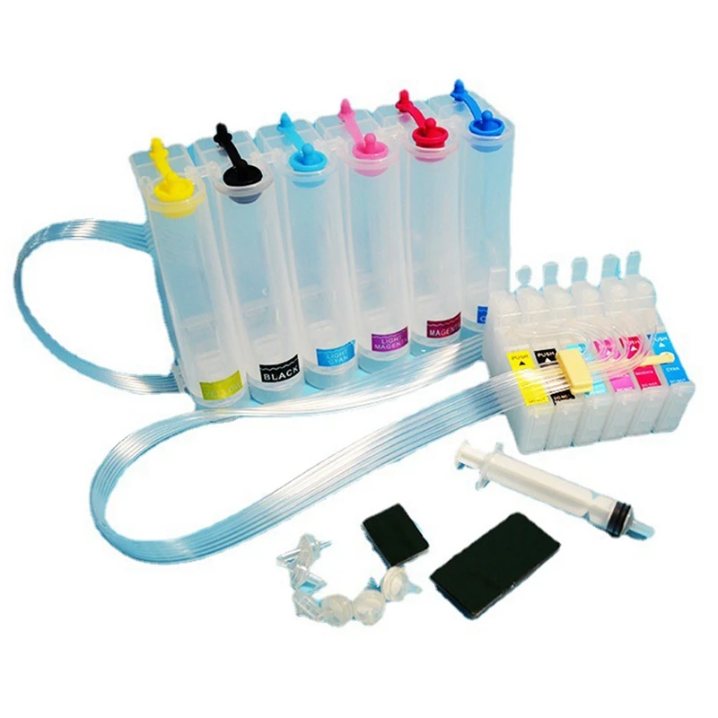 T0791-T0796 Continuous Ink Supply System CISS For Epson 1430 1500W P50 PX650 PX660 PX700W PX710W PX720WD PX730WD 800FW
T0791-T0796 Continuous Ink Supply System CISS For Epson 1430 1500W P50 PX650 PX660 PX700W PX710W PX720WD PX730WD 800FW