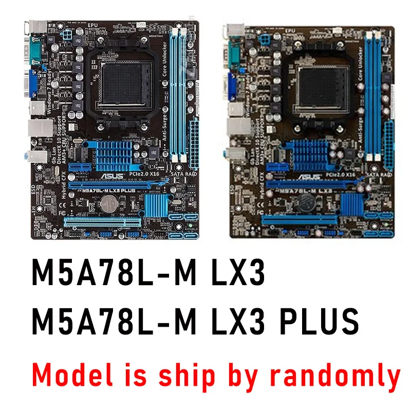 Asus M5A78L-M LX3 Motherboard Desktop Motherboard 760G 780L Socket AM3+ DDR3 16G Micro ATX UEFI BIOS Original mainboard
Asus M5A78L-M LX3 Motherboard Desktop Motherboard 760G 780L Socket AM3+ DDR3 16G Micro ATX UEFI BIOS Original mainboard
