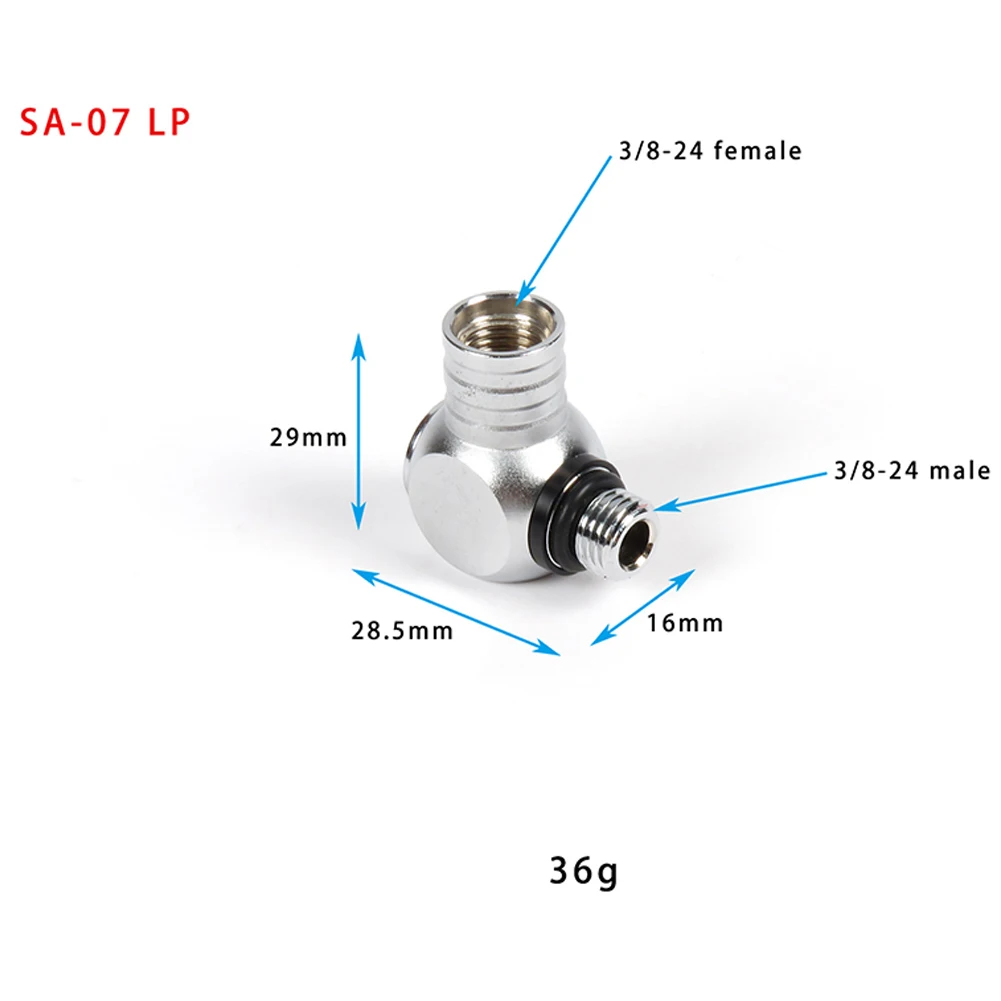 360° Rotation Scuba Diving 1st First Stage LP/HP Port Swivel Connector Adapter For Reducing Hose Stress Diving Accessories
360° Rotation Scuba Diving 1st First Stage LP/HP Port Swivel Connector Adapter For Reducing Hose Stress Diving Accessories