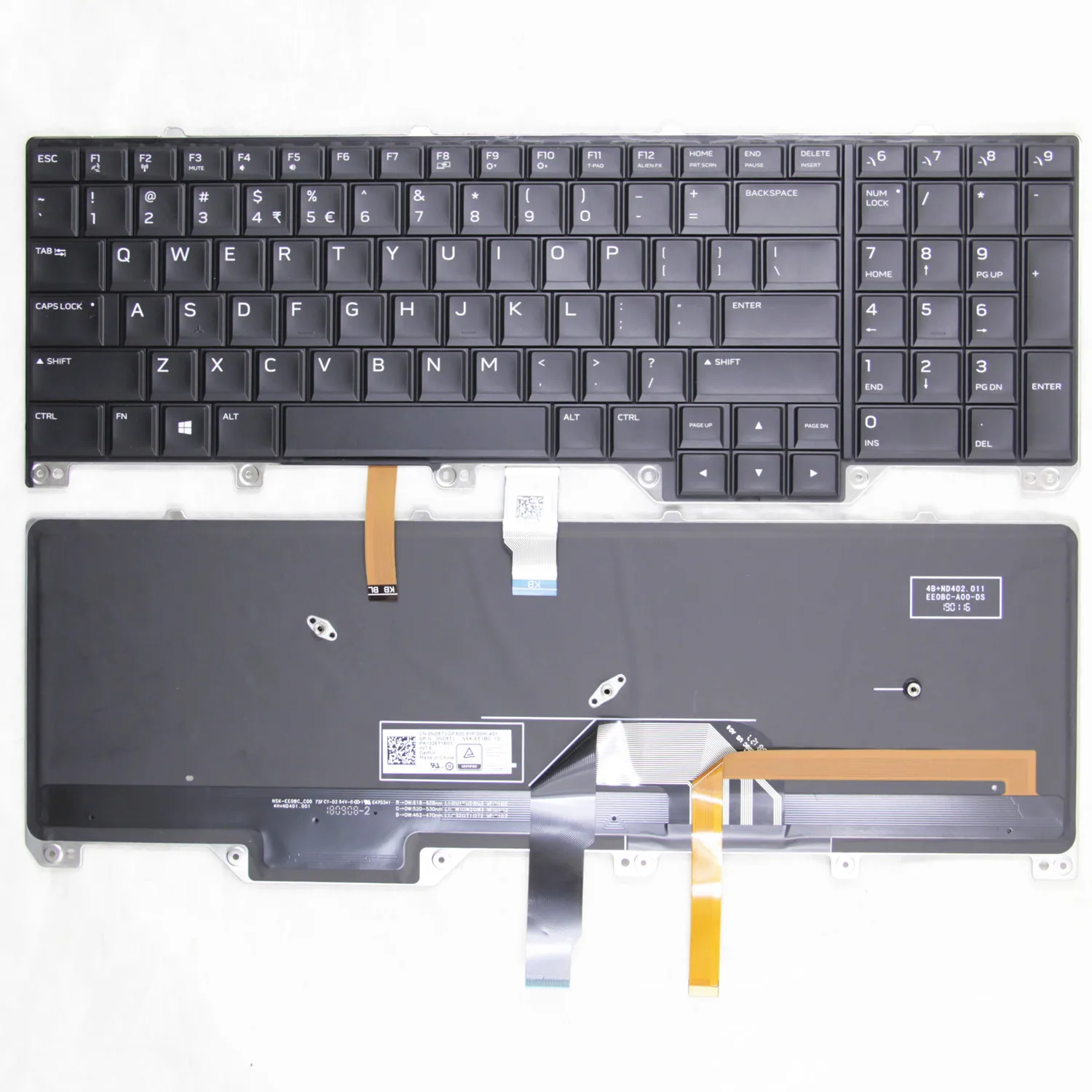 New US Origin Keyboard For DELL For Alienware 17 R4 P31E English 0WN4Y PK131QB1A00 V155725AS1 NSK-EE0BC 01 backlit
New US Origin Keyboard For DELL For Alienware 17 R4 P31E English 0WN4Y PK131QB1A00 V155725AS1 NSK-EE0BC 01 backlit