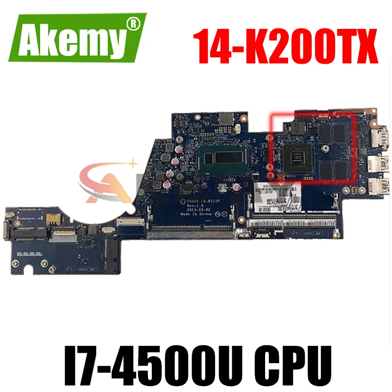 FOR HP For ENVY 14-K 14-K200TX Laptop Motherboard W/ I7-4500U CPU LA-9314P 727527-501 740M GPU 2GB RAM 100% working
FOR HP For ENVY 14-K 14-K200TX Laptop Motherboard W/ I7-4500U CPU LA-9314P 727527-501 740M GPU 2GB RAM 100% working