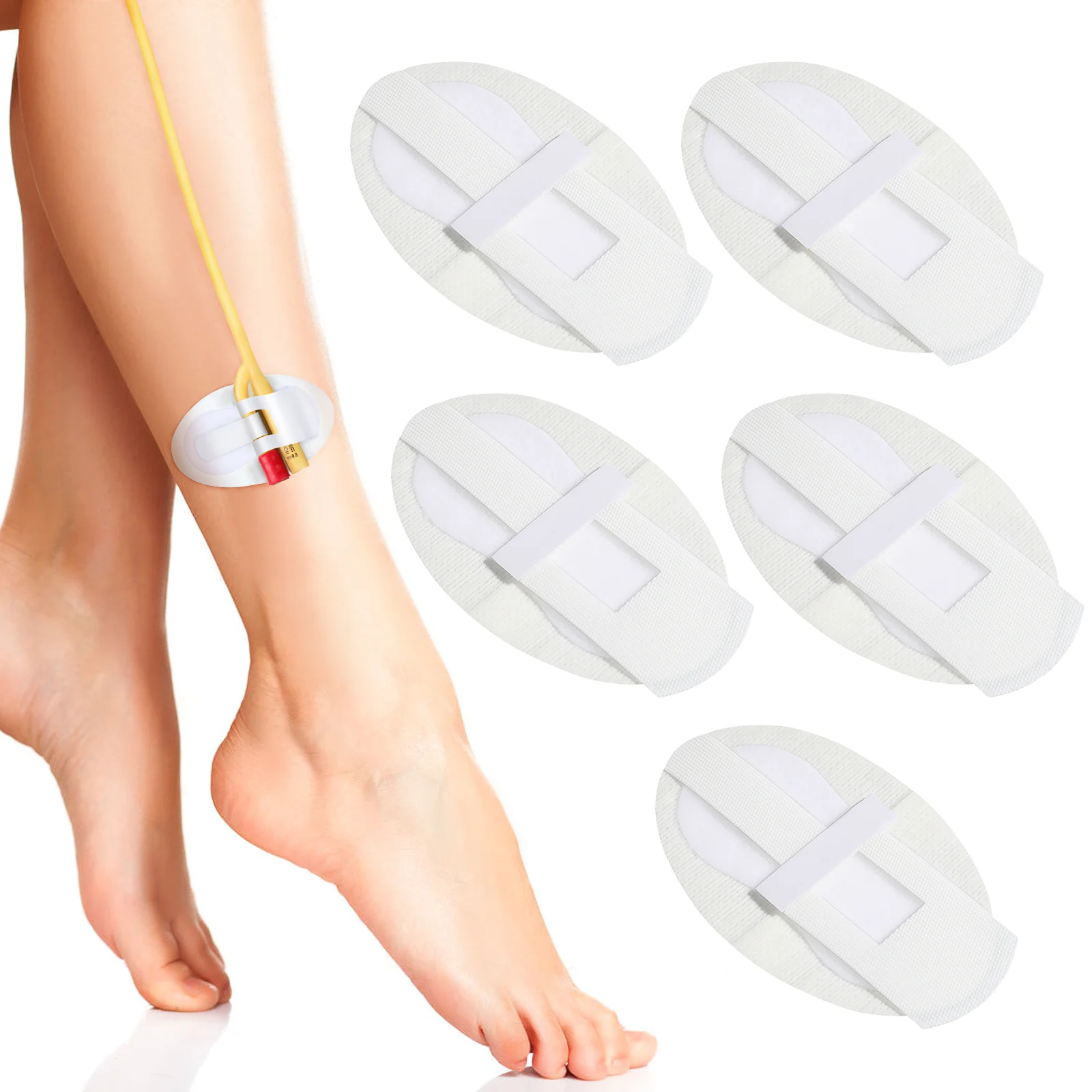 

10 Pcs Pipe Shelf Catheter Stabilization Device Leg Strap Tube Legband Holder Retainers Catheter Tapes Adhesive Tape