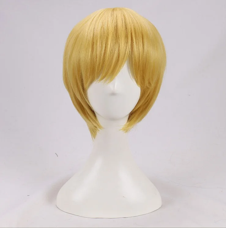 

Anime Hunter x Hunter Kurapika Kurta Wigs Short Blonde Yellow Heat Resistant Synthetic Hair Cosplay Wig + Cosplay Accessories