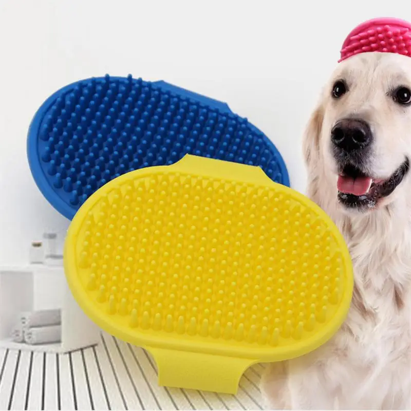 

1PC Pet Dog Cat Bath Brush Comb Rubber Glove Hair Fur Grooming Massaging Massage Cleaning Gloves Pets Silicone Washing Glove