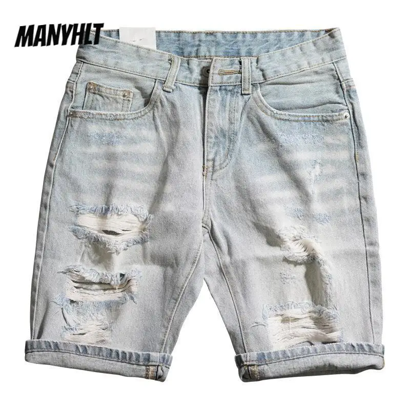 2022 Summer New Men's straight Ripped Short Jeans Streetwear Big Hole Fashion Vintage Blue Slim Denim Shorts Brand Clothes
2022 Summer New Men's straight Ripped Short Jeans Streetwear Big Hole Fashion Vintage Blue Slim Denim Shorts Brand Clothes