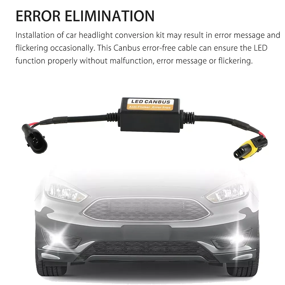 2pcs H8/H11 LED Headlight Decoder Adapter Canbus Anti-Flicker Harness Bulbs Resistor Decoder Warning Error Canceller
2pcs H8/H11 LED Headlight Decoder Adapter Canbus Anti-Flicker Harness Bulbs Resistor Decoder Warning Error Canceller