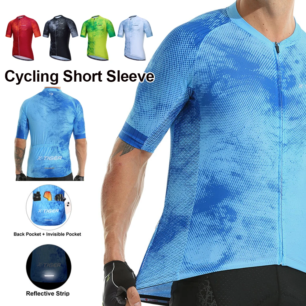 Men's Cycling Jersey Breathable Bicycle Tops Bike Shirt With Pocket Reflective Non-Slip Cycling Shirt Mountain Bicycle Clothing
Men's Cycling Jersey Breathable Bicycle Tops Bike Shirt With Pocket Reflective Non-Slip Cycling Shirt Mountain Bicycle Clothing