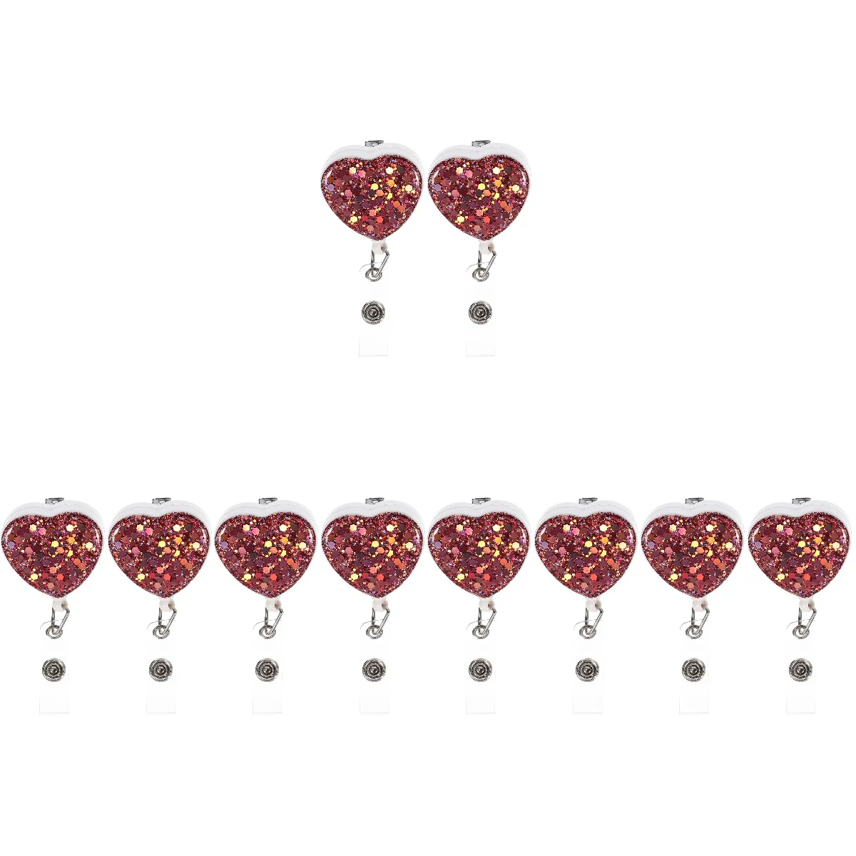 10 Heart-Shaped Cards Clips Portable Badge Clips Practical Cards Buckles Adorable Cards Clips
10 Heart-Shaped Cards Clips Portable Badge Clips Practical Cards Buckles Adorable Cards Clips