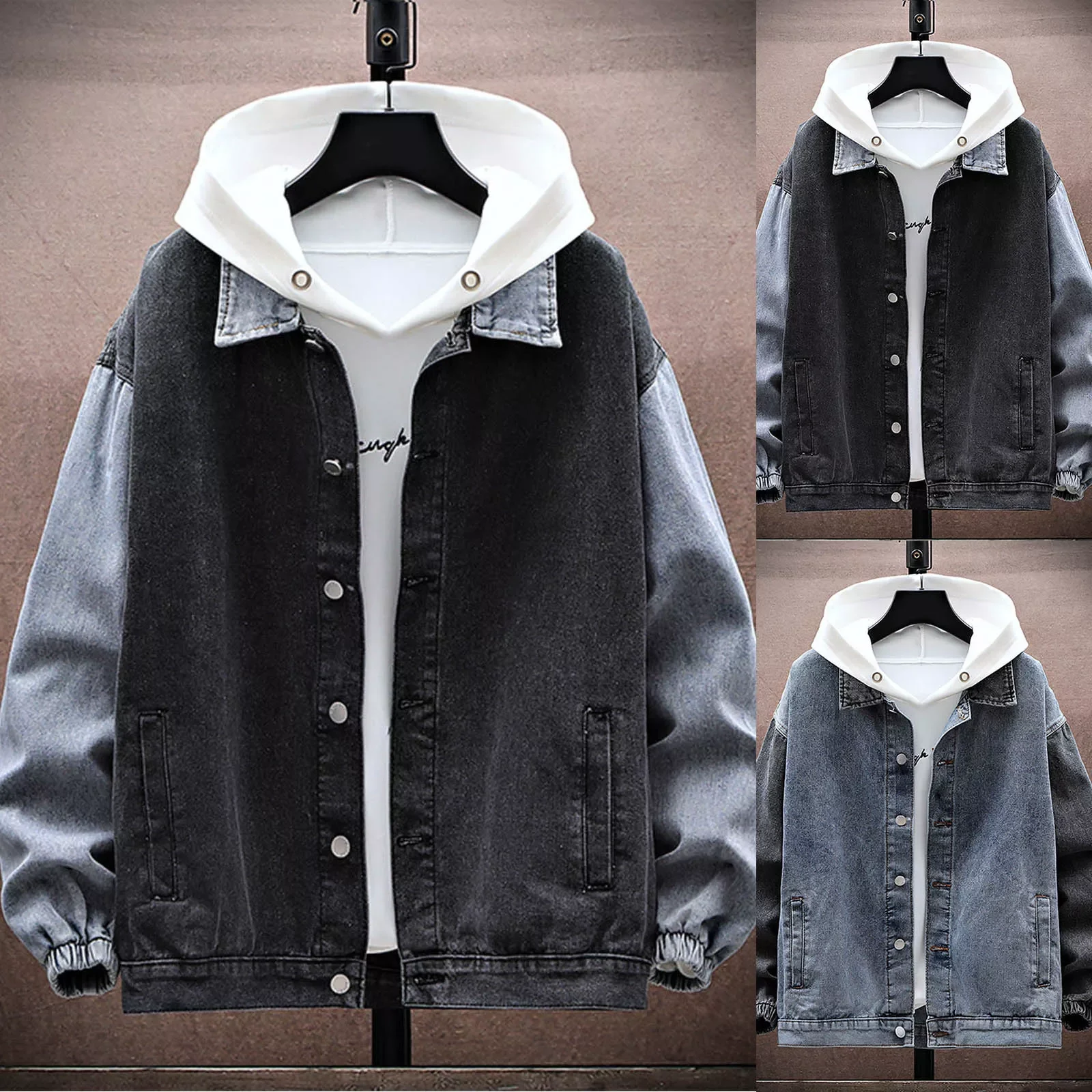 NEW IN Mens Spring And Autumn Fashion Leisure Solid Color Buckle Lapel Denim Jcket Coat Top Lightweight Rain Jackets For Men
NEW IN Mens Spring And Autumn Fashion Leisure Solid Color Buckle Lapel Denim Jcket Coat Top Lightweight Rain Jackets For Men