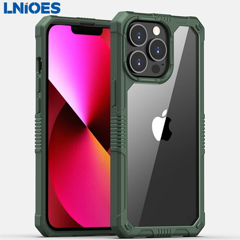 LNIOES for iPhone 13 12 Case 12 13 Pro Armor Case Silicone Acrylic Hybrid Transparent Shockproof Case for iPhone 12 13 Pro Max
LNIOES for iPhone 13 12 Case 12 13 Pro Armor Case Silicone Acrylic Hybrid Transparent Shockproof Case for iPhone 12 13 Pro Max