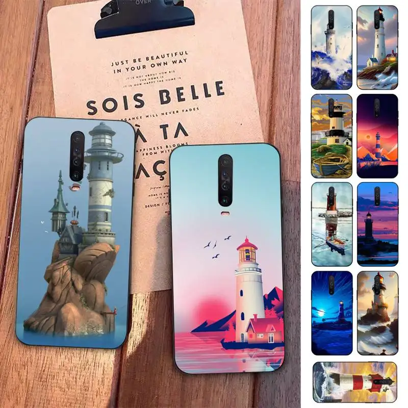 

Hand Painted Lighthouse Phone Case for Redmi 5 6 7 8 9 A 5plus K20 4X S2 GO 6 K30 pro