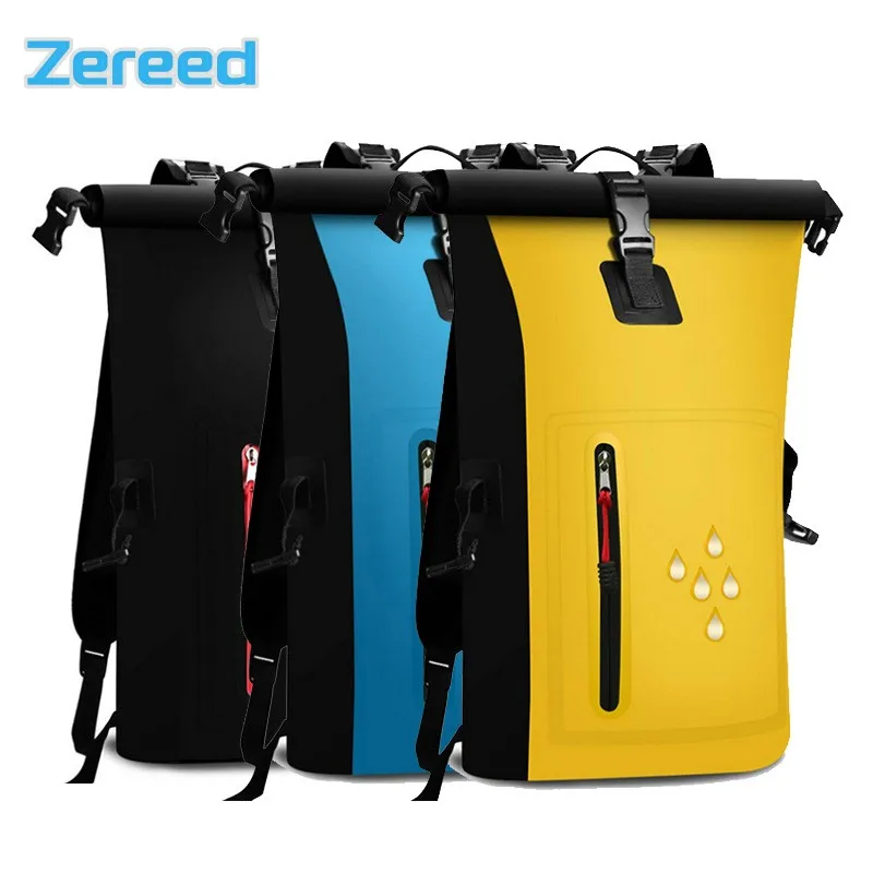 

25L Outdoor Waterproof PVC Swimming Backpack Dry Pack Bag For Floating Diving Kayaking Boating Fishing Surfing Large Storage Bag