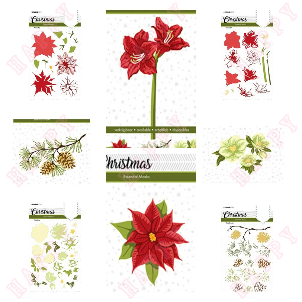 Helleborus Poinsettia Pine Branch Amaryllis Metal Cut Dies Stencil Scrapbook Diary Decoration Embossing Template Diy Card Moulds
Helleborus Poinsettia Pine Branch Amaryllis Metal Cut Dies Stencil Scrapbook Diary Decoration Embossing Template Diy Card Moulds