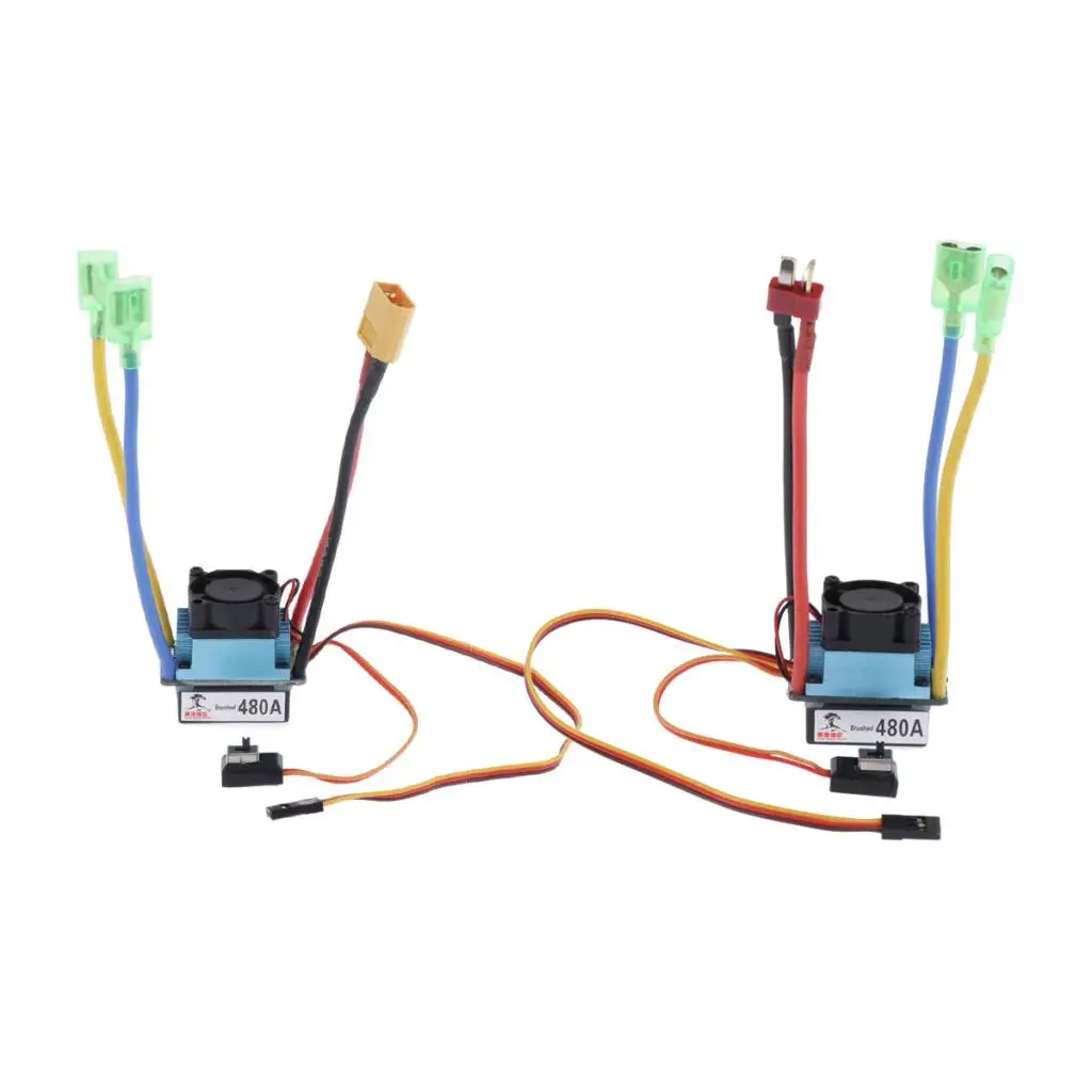 480A 3-Modes Brushed Speed Controller ESC for 1/10 RC Car Buggy Rock Crawler 
480A 3-Modes Brushed Speed Controller ESC for 1/10 RC Car Buggy Rock Crawler