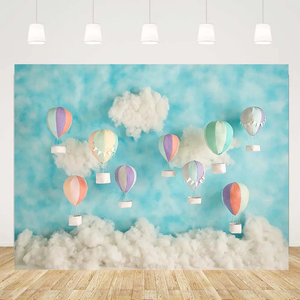Colorful Hot Air Balloon Baby Shower Photo Backdrop Hot Air Balloon Blue Sky Clouds Decora Newborn Background Photography Props
Colorful Hot Air Balloon Baby Shower Photo Backdrop Hot Air Balloon Blue Sky Clouds Decora Newborn Background Photography Props