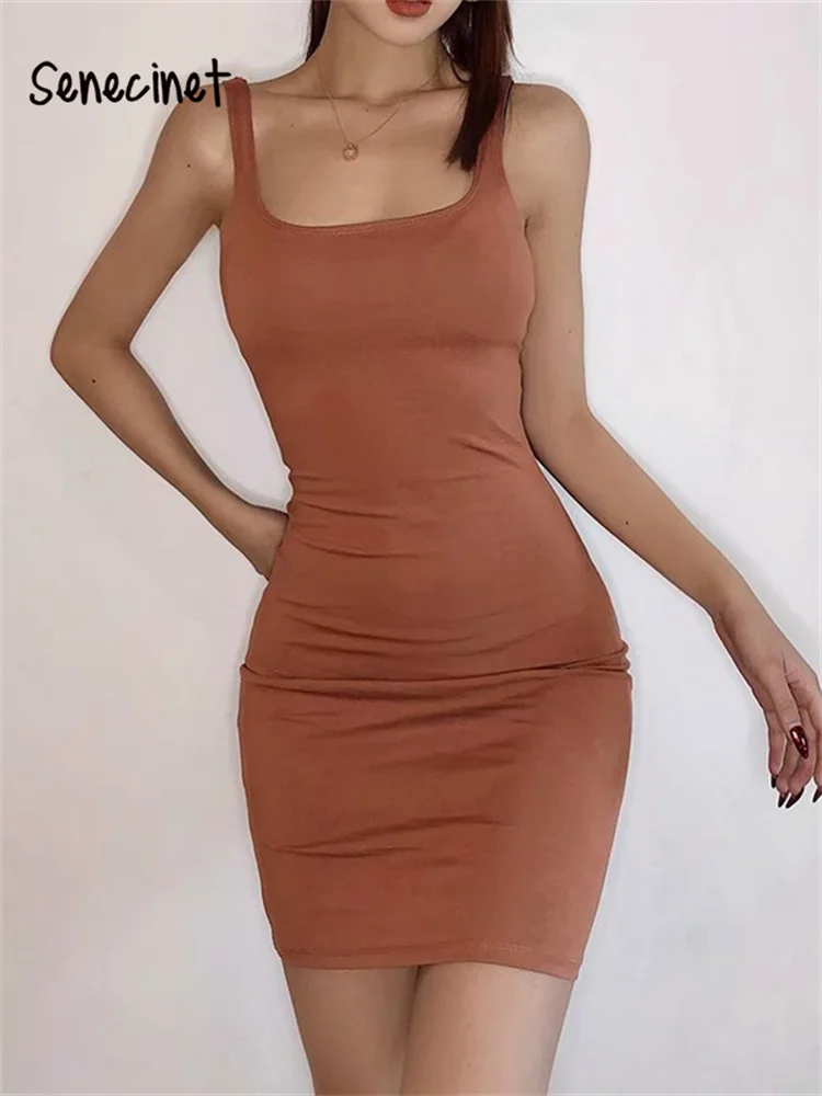 Senecinet Cotton Tank Dress Women Elastic Bodycon Sleeveless Square Collar Basic Dresses Summer Vintage Sexy Slim Mini Sundress
Senecinet Cotton Tank Dress Women Elastic Bodycon Sleeveless Square Collar Basic Dresses Summer Vintage Sexy Slim Mini Sundress