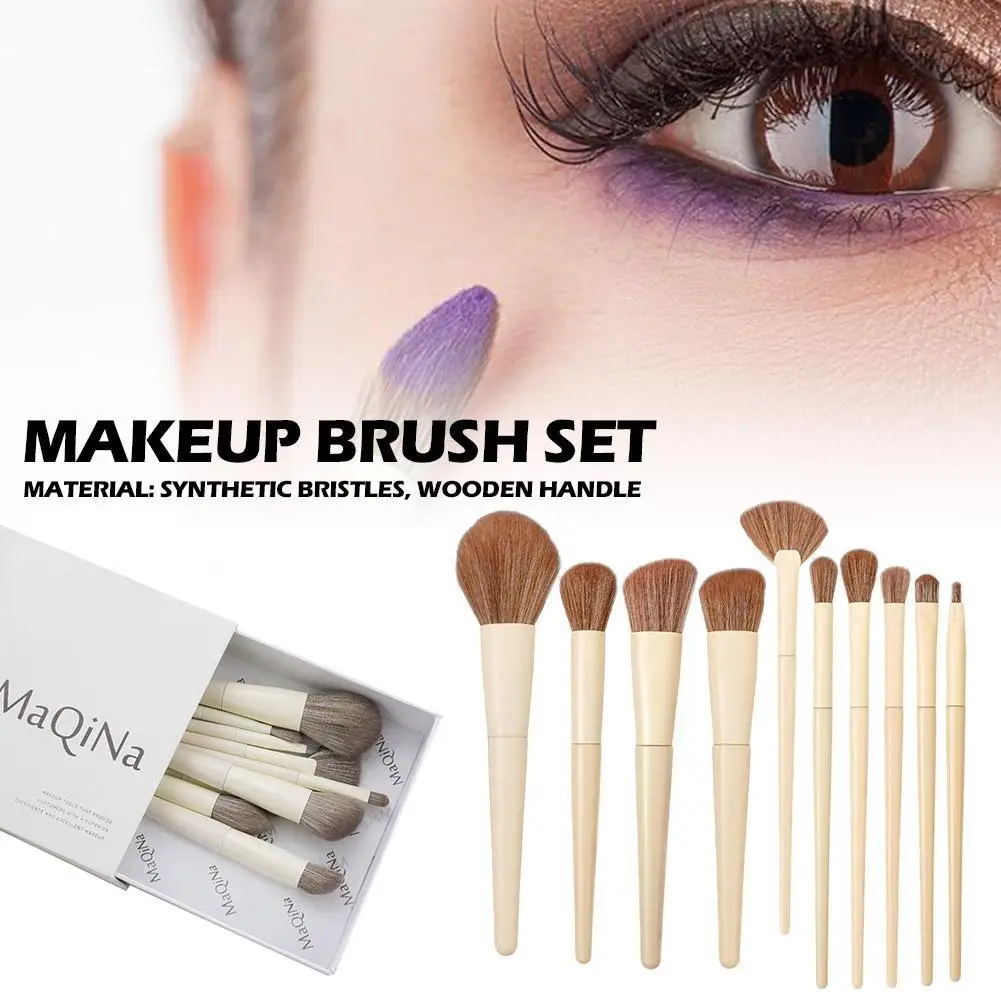 10pcs Makeup Brush Set Soft Hair High-gloss Brush Beauty Brush Powder Brush Complete Set Of Makeup Set Brush Beauty Tools
10pcs Makeup Brush Set Soft Hair High-gloss Brush Beauty Brush Powder Brush Complete Set Of Makeup Set Brush Beauty Tools