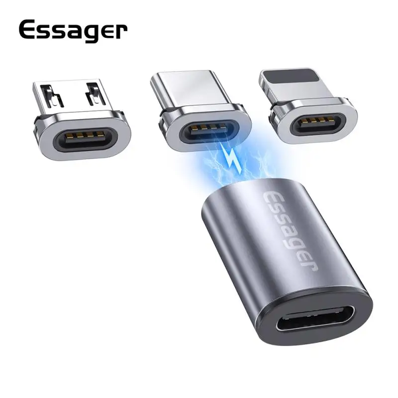 

Essager Magnetic Micro USB Adapter For IPhone Samsung Xiaomi Micro USB Female To Type C Male Cable Magnet Converters Connector