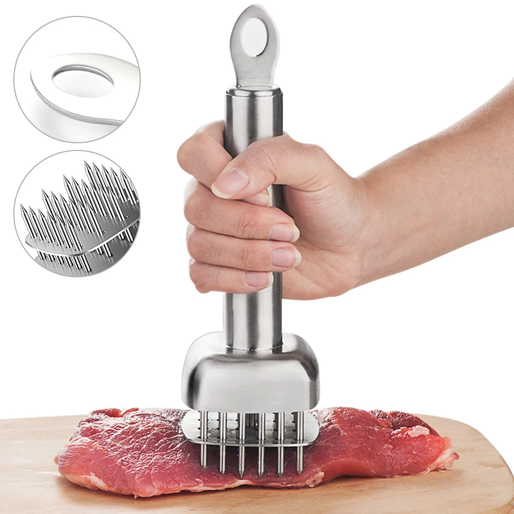 Meat Tenderizer With 24 Stainless Steel Needle Blades BBQ Tool Beef - Kitchen Cooking Tools Tenderizer For Steak
Meat Tenderizer With 24 Stainless Steel Needle Blades BBQ Tool Beef - Kitchen Cooking Tools Tenderizer For Steak
