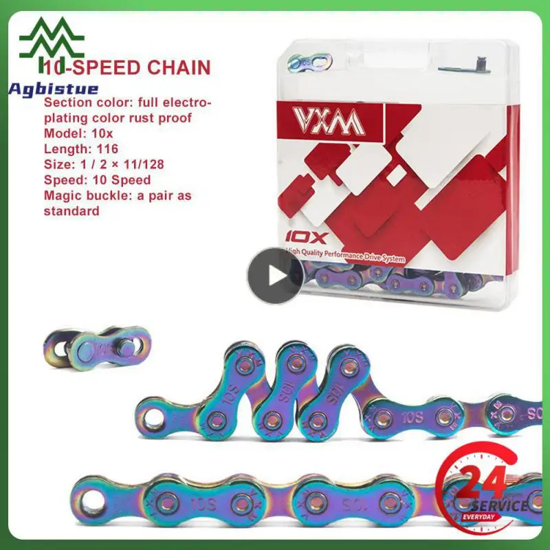 Electroplated Color Bike Chain Rustproof High-strength Road Bicycle Chain Bike Accessories Bicycle Chain Carbon Steel Mtb Chain
Electroplated Color Bike Chain Rustproof High-strength Road Bicycle Chain Bike Accessories Bicycle Chain Carbon Steel Mtb Chain