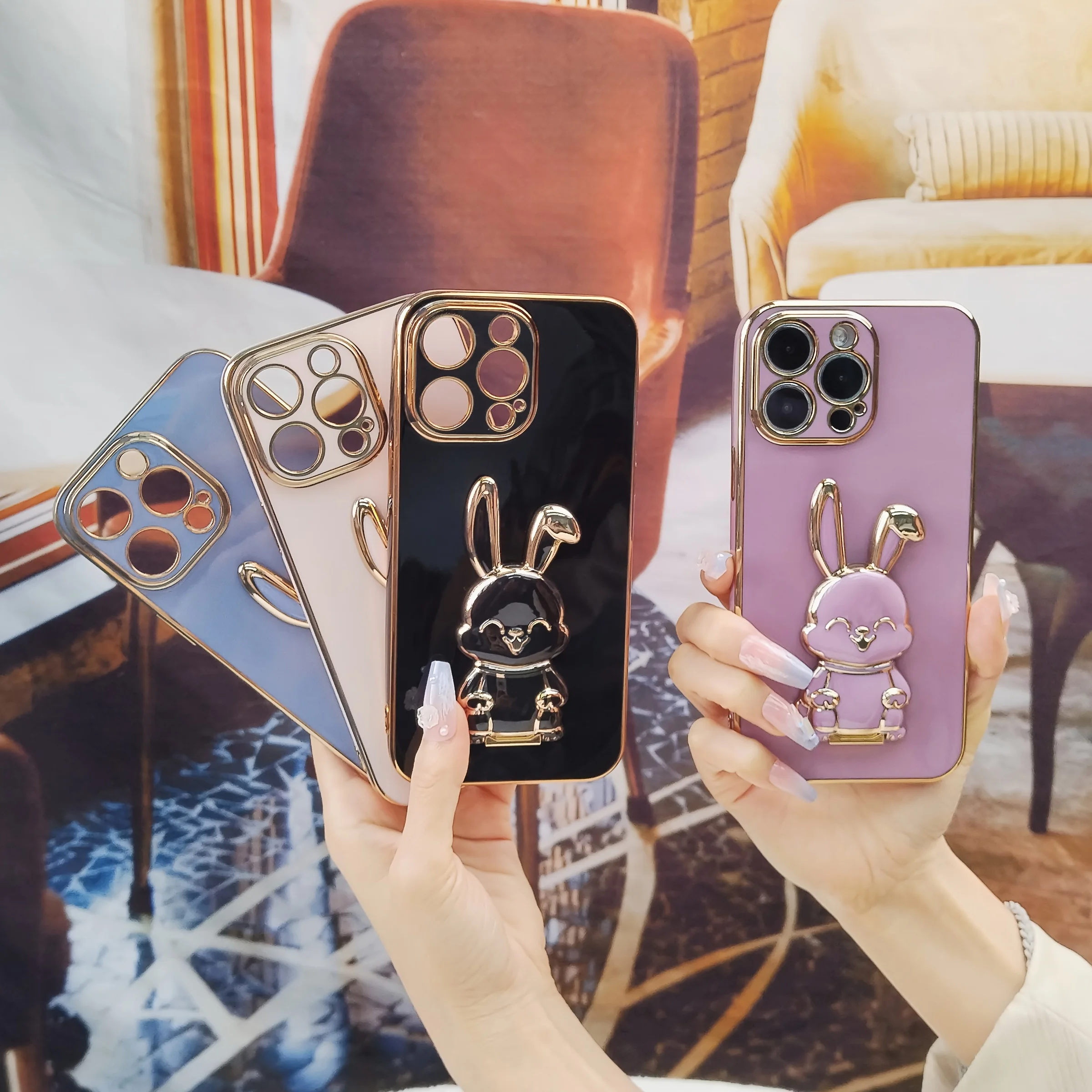 Plating Phone Case With Easter Rabbit Hidden Stand Phone Case Camera Lens All Inclusive Phone For IPhone11/12/13/14 Cover
Plating Phone Case With Easter Rabbit Hidden Stand Phone Case Camera Lens All Inclusive Phone For IPhone11/12/13/14 Cover