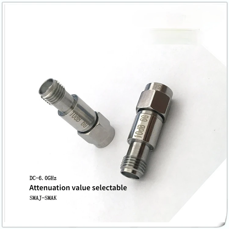 2W SMA DC-6.0GHz Coaxial Fixed Attenuator 1- 60dB Attenuation Value Optional
2W SMA DC-6.0GHz Coaxial Fixed Attenuator 1- 60dB Attenuation Value Optional