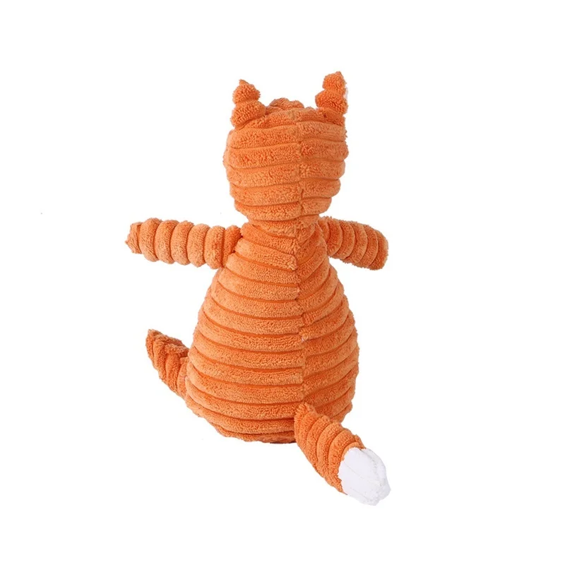 

Corduroy Squeaky Soft Toy Plush Dog Toy For Dog Animal Sound Chewing Wear-resistant Squeak Cute Foxes Teddy Interactive