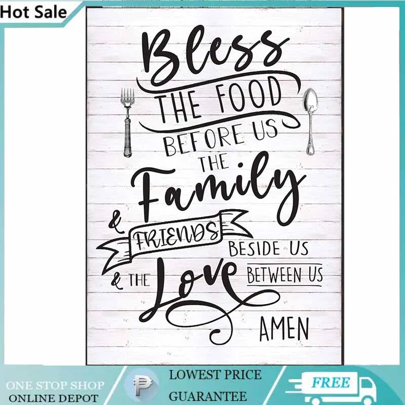 Bless The Food Before Us Rustic Retro room decor wall decoration vintage home decoration wall wall decor metal
Bless The Food Before Us Rustic Retro room decor wall decoration vintage home decoration wall wall decor metal